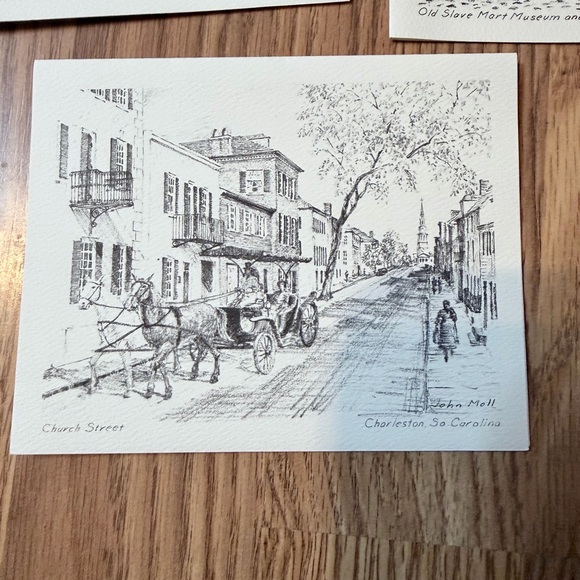Charming Black and White Home Charleston SC Sketches Note Cards (5) Historical - Picture 7 of 10